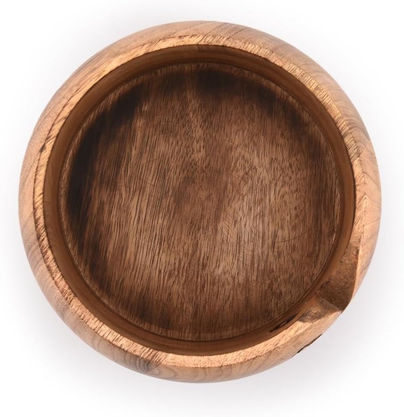 NIRMAN Wooden Yarn Bowl Portable Knitting Yarn Bowl Christmas Gifts for Women Knitting Crochet Knit Picker Yarn Bowl (7" x 7" x 4'') - Image 4